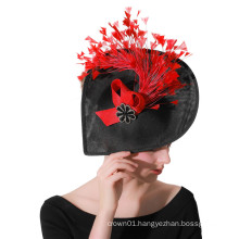 New Creative Design Feather Sinamay Fascinators With Hair Clip for Dancing Party Wedding